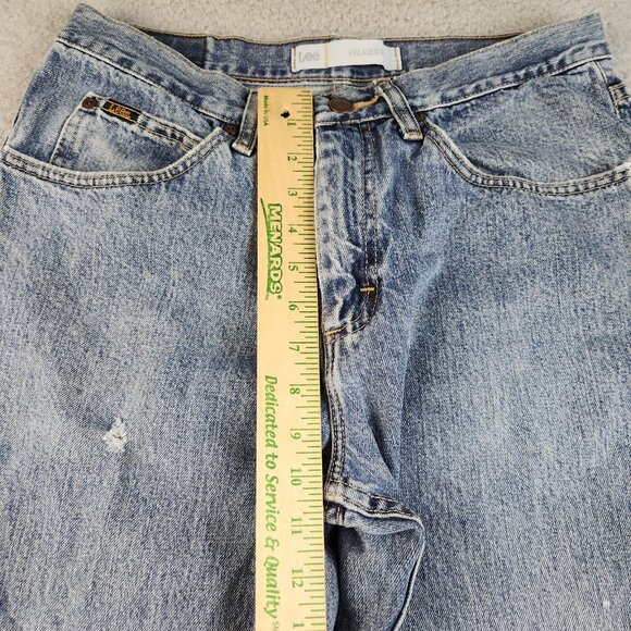 Relaxed Fit Y2K Skater Grunge Denim Pants LEE Jeans Mens 32x30 Blue Straight Leg - Picture 4 of 15